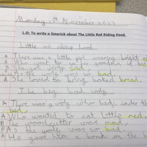 Here are a few of our limericks based on characters from traditional tales. We hope they make you smile!