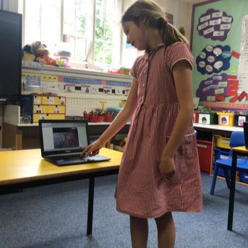 Coding Club enjoyed sharing their finished Scratch competition entries with each other