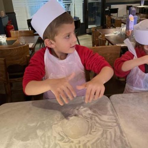 Pizza making and eating