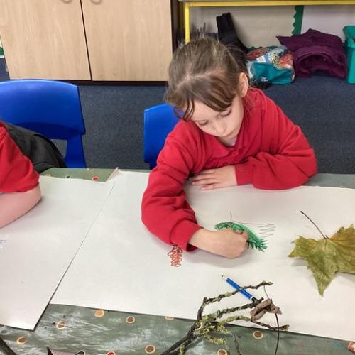 We have enjoyed this term’s art using natural materials.